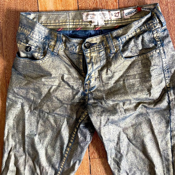 Converse by John Varvatos Metallic Foil Spray Skinny Jeans - Picture 1 of 5